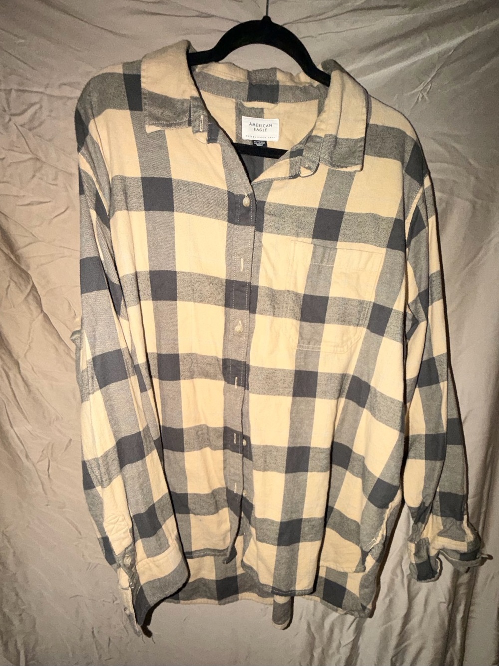 AEO plaid button down
